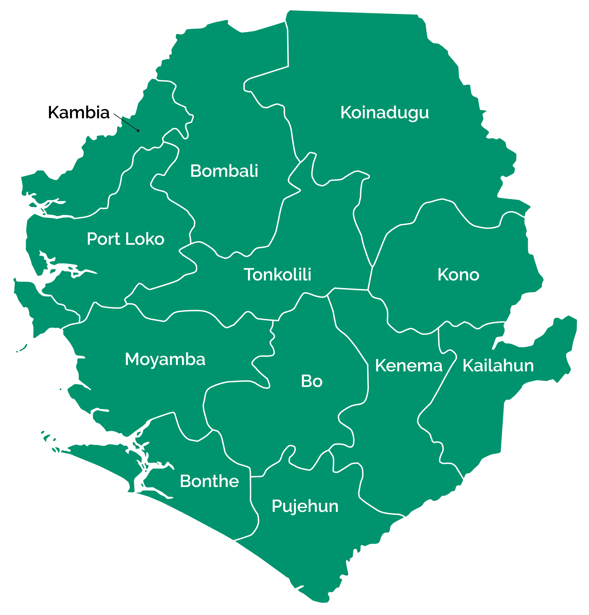 sierra leone carte Sierra Leone | Centre of Excellence for Civil Registration and 